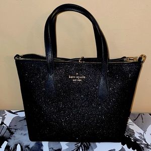Black Glitter Kate Spade Small Satchel